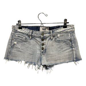 PAIGE cut off jean shorts‎ - EUC - 27 - 100% cotton - light wash - distressed